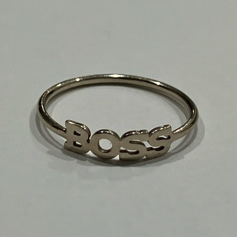 Zoe Chicco 14K White Gold 'BOSS' Ring